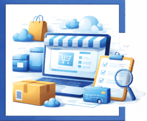 Online-Shop-Strategie, E-Commerce, Digitalisierung, Geschäftsentwicklung.