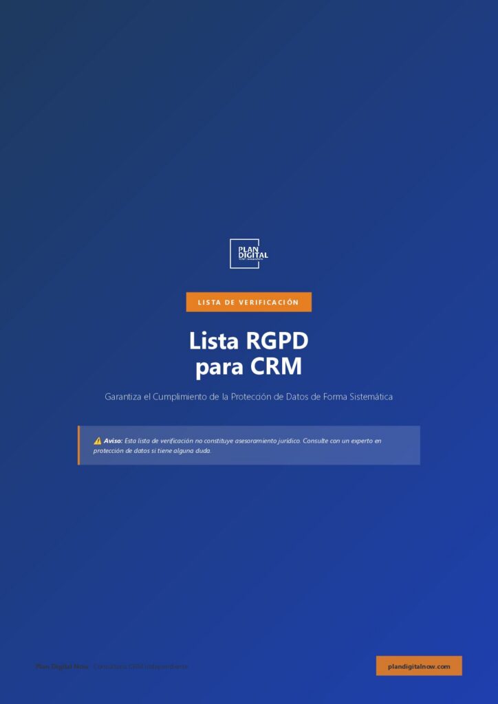 Lista de verificación RGPD para CRM - Cover